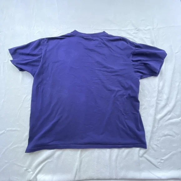 Polo Ralph Lauren Shirt Mens LARGE Purple V-Neck RED Pony Logo T-Shirt Casual - Picture 9 of 13